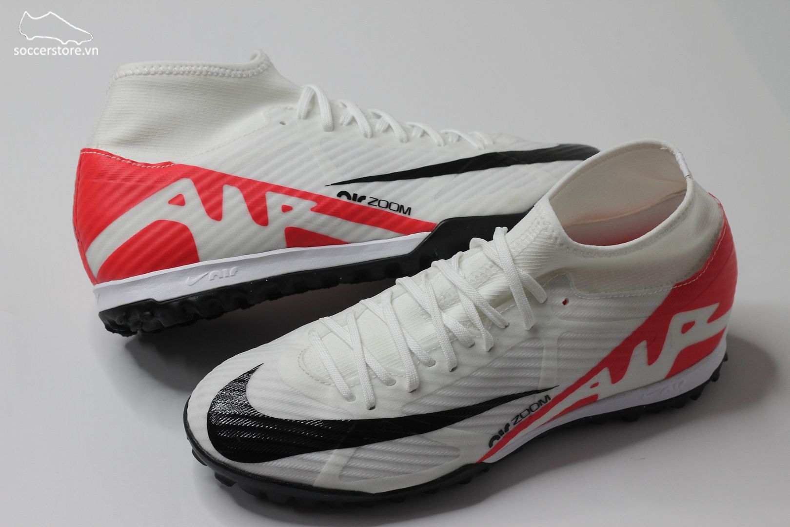 Nike Mercurial Superfly 9 Academy TF Air Zoom Ready pack màu trắng đỏ DJ5629-600
