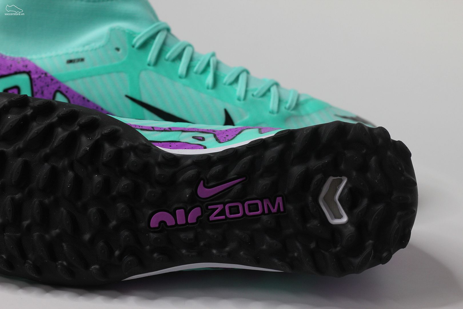 Nike Mercurial Superfly 9 TF Air Zoom màu xanh bạc hà Champions league pack - DJ5629-300