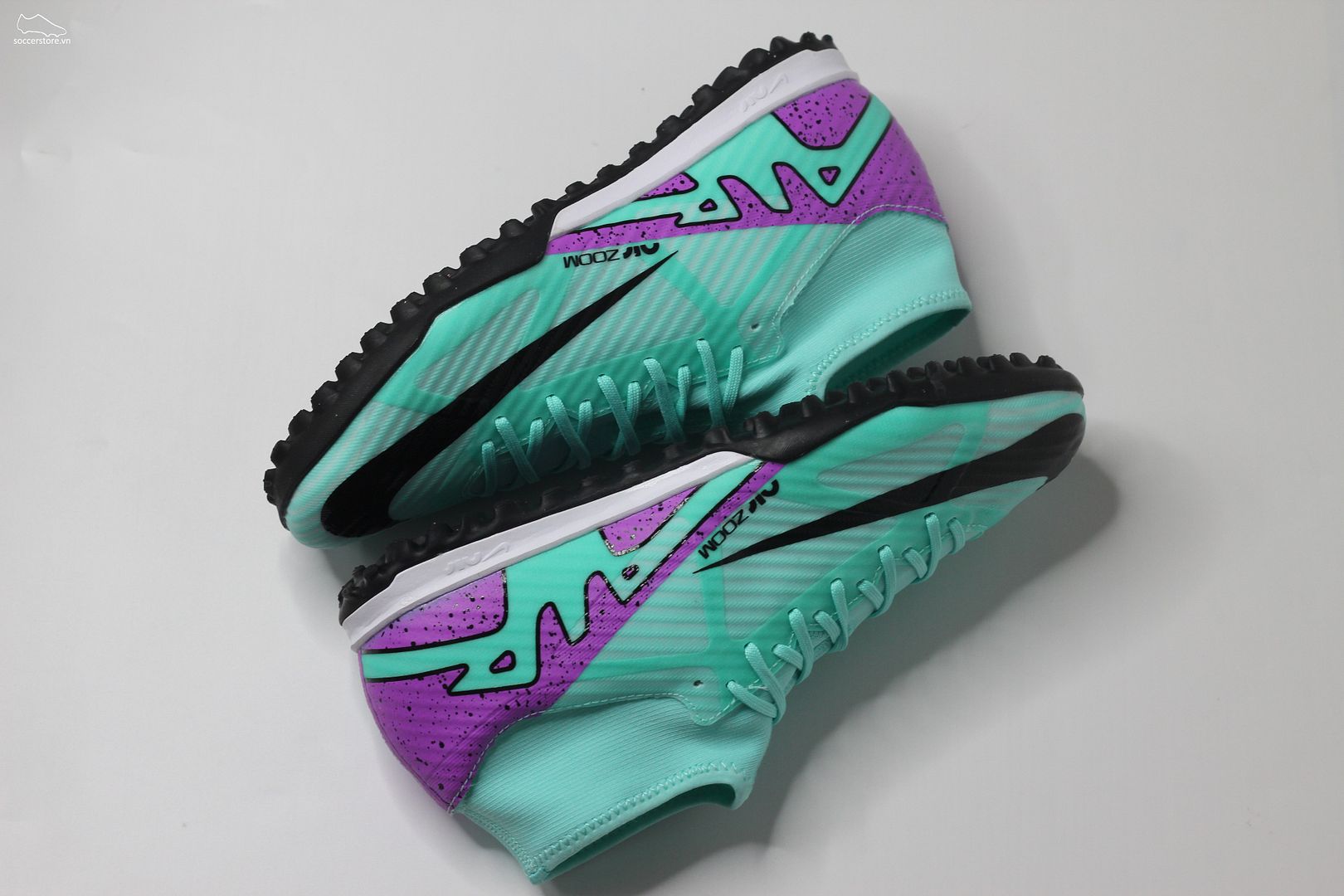 Nike Mercurial Superfly 9 TF Air Zoom màu xanh bạc hà Champions league pack - DJ5629-300
