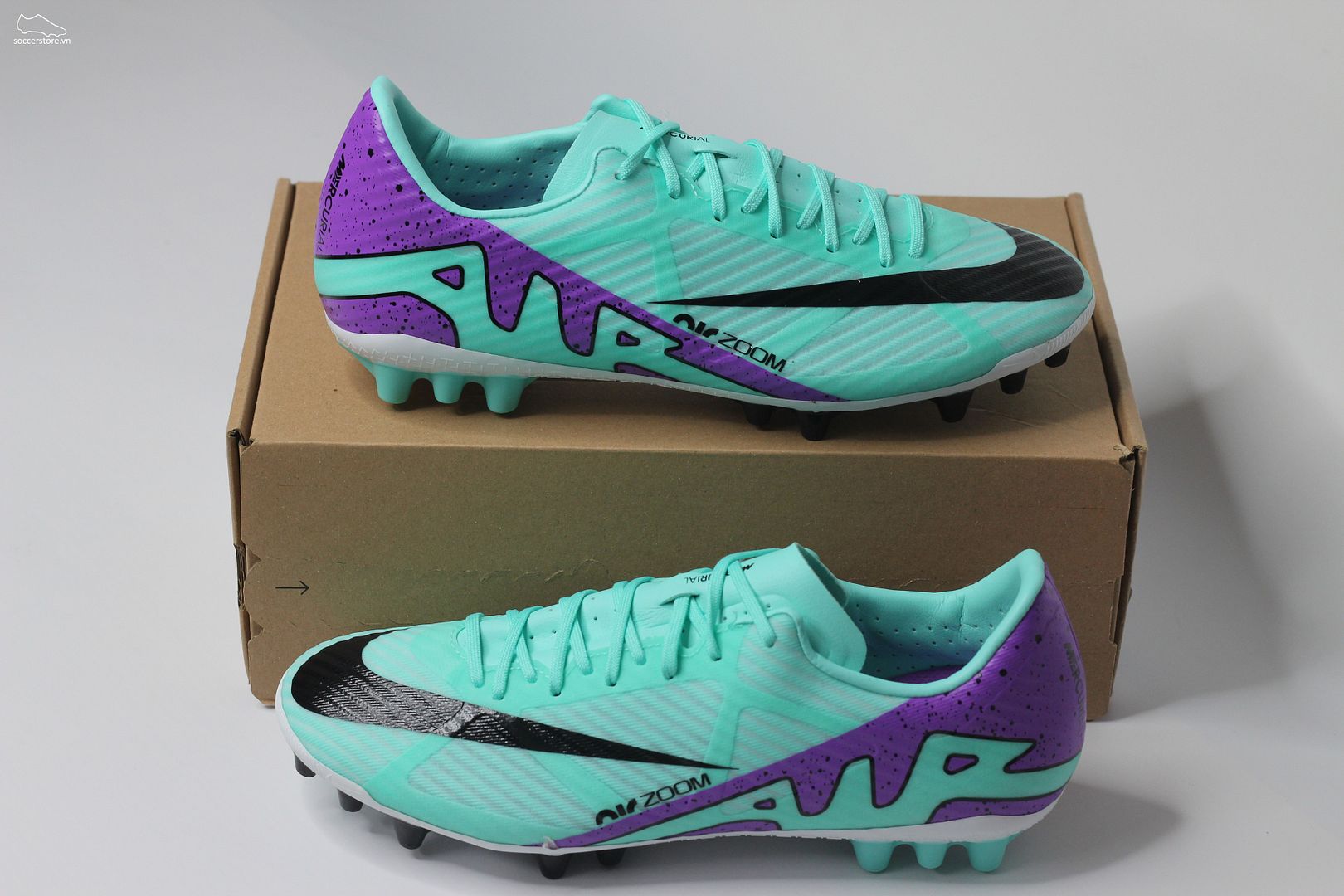 Nike Mercurial Vapor 15 Academy AG Air Zoom màu xanh mint– Peak Ready pack DJ5630-300