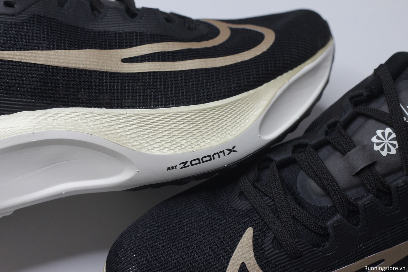 Nike Zoom Fly 5- Black/ Sail/ Metallic Gold Grain- DM8968-002