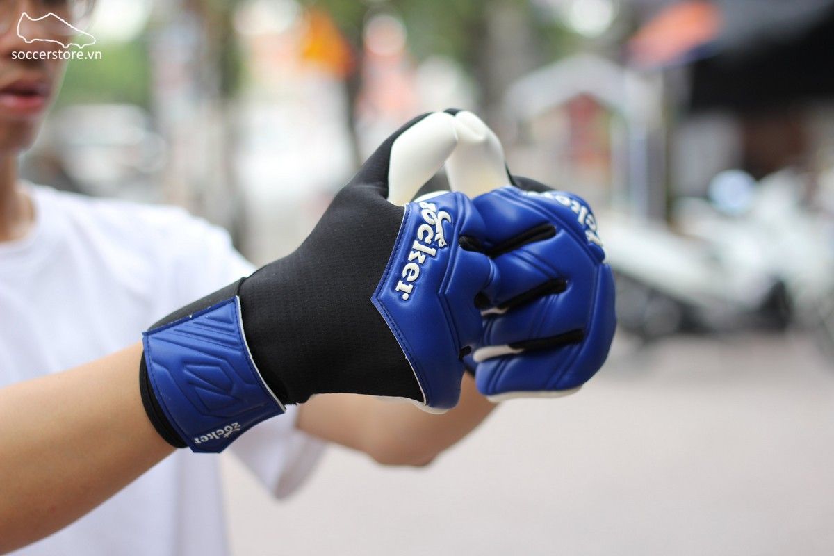 Găng tay thủ môn Zocker Becker màu xanh đen GK Gloves 