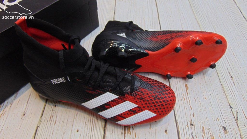 Adidas Predator 20.3 FG- Core Black/ Forward White/ Active Red EE9555