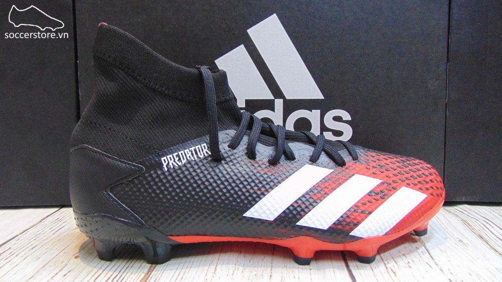 Adidas Predator 20.3 FG- Core Black/ Forward White/ Active Red EE9555