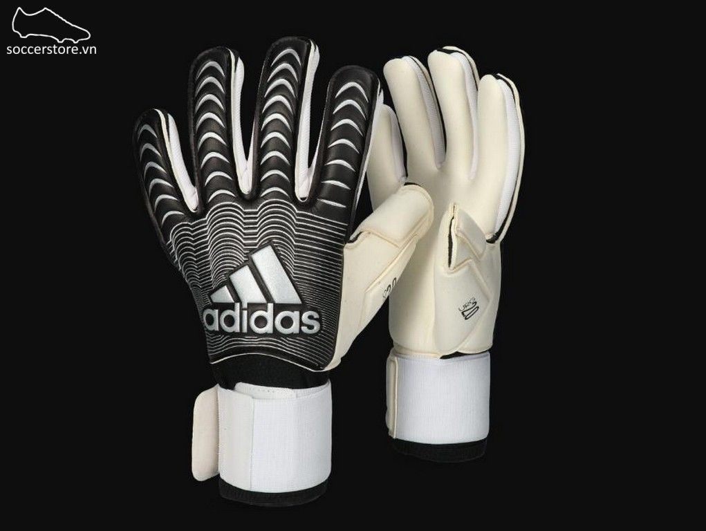 Găng tay thủ môn Adidas Classic Pro - White/ Black/ Silver Metallic FH7301