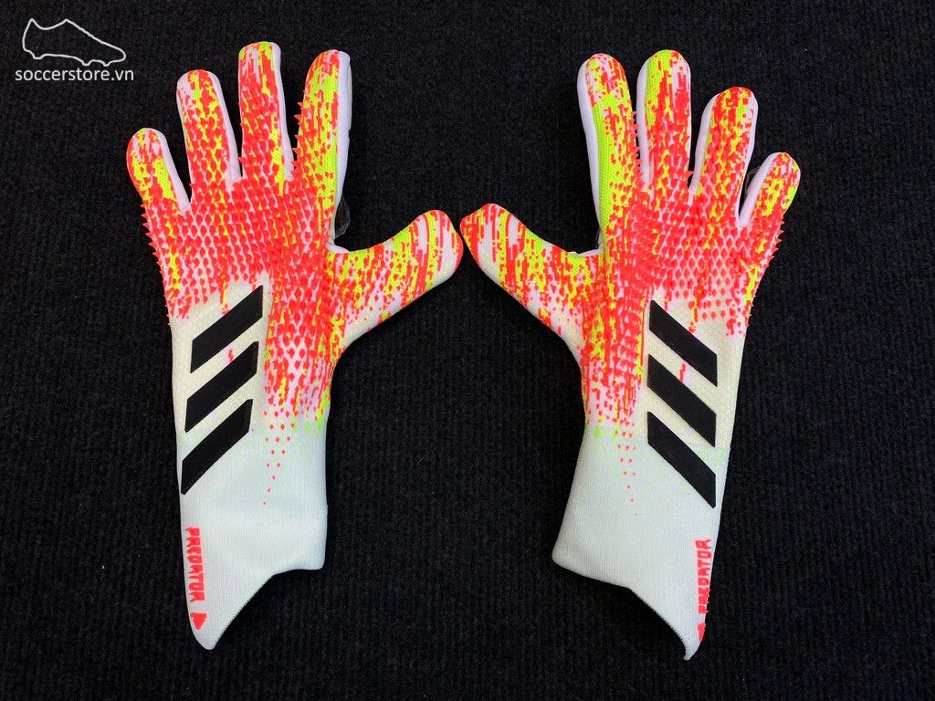 Găng tay thủ môn Adidas Predator Pro Uniforia- White/ Pop GK Gloves FJ5983