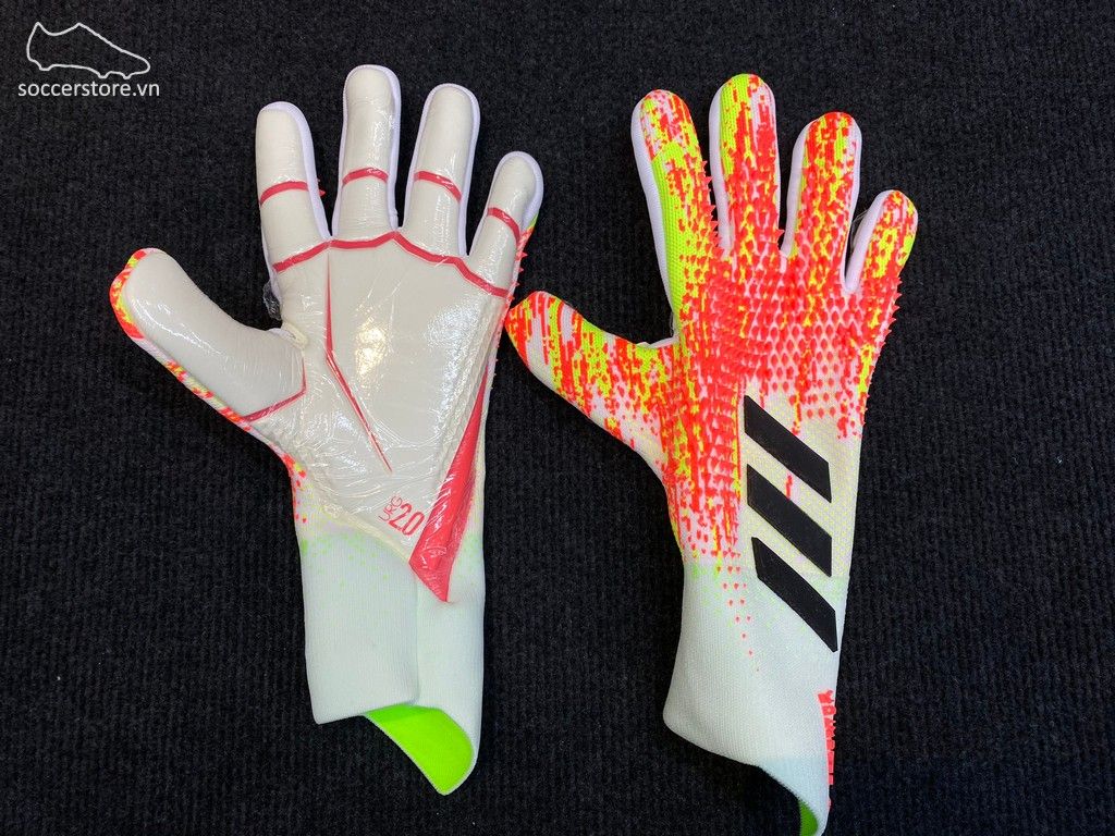 Găng tay thủ môn Adidas Predator Pro Uniforia- White/ Pop GK Gloves FJ5983