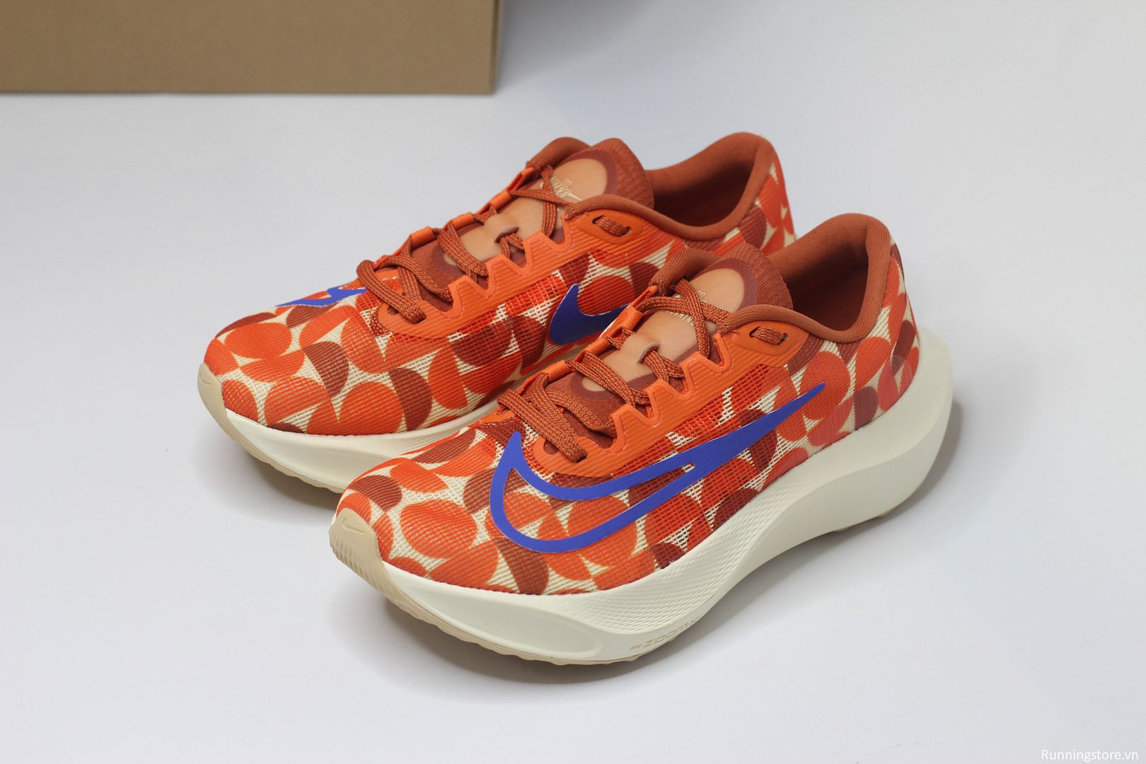 Nike Air Zoom Fly 5 màu cam trắng - Safety Orange/Burnt Sunrise/Sesame/Hyper Royal FQ7679-800