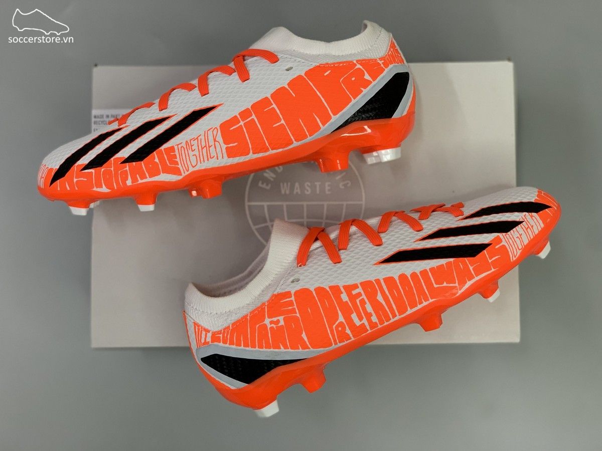 Adidas X SpeedPortal .3 FG Kids Messi Balon Te Adoro màu trắng đỏ - GW8391