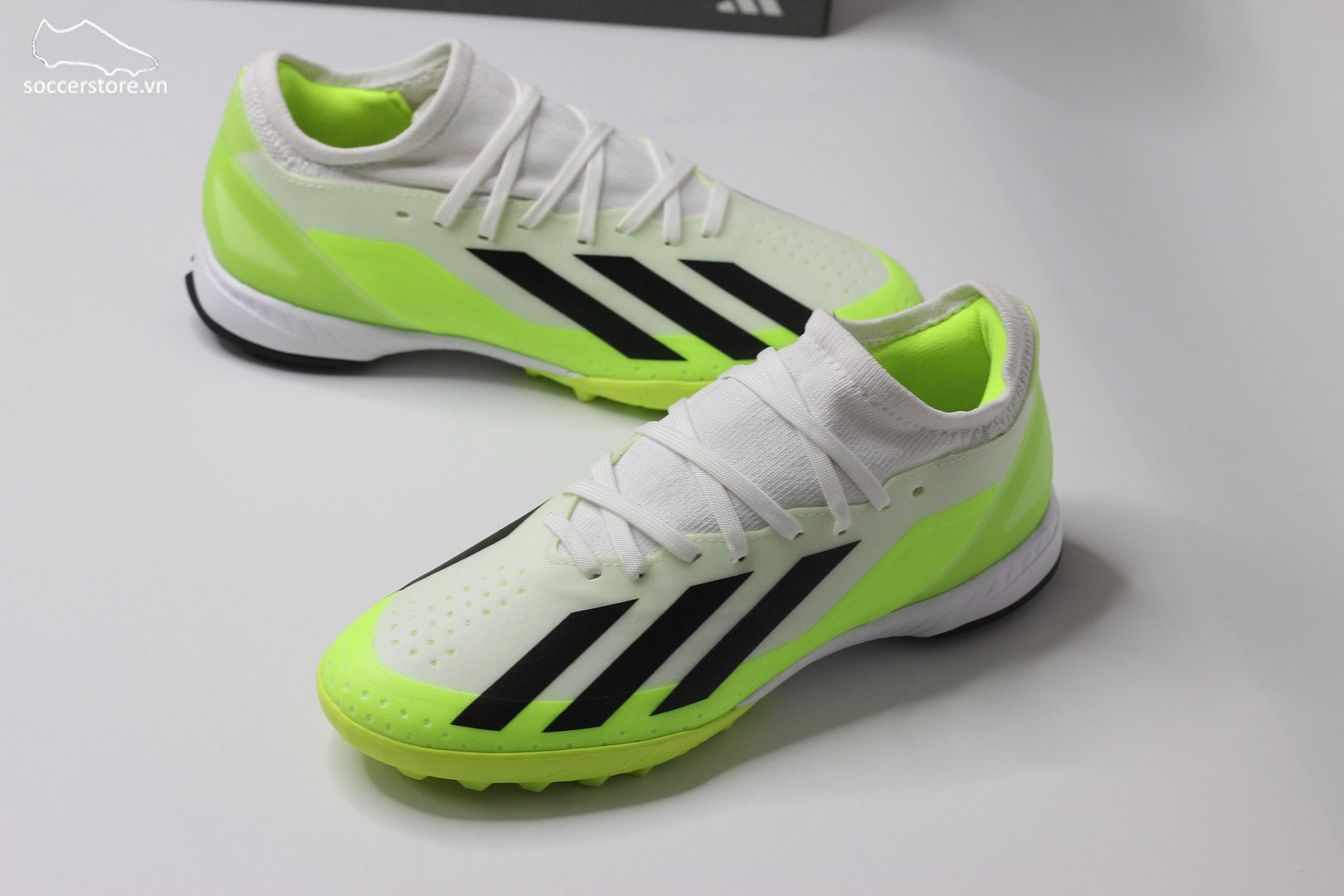Adidas X Crazyfast .3 TF Crazyrush pack màu trắng pha xanh chuối ID9337