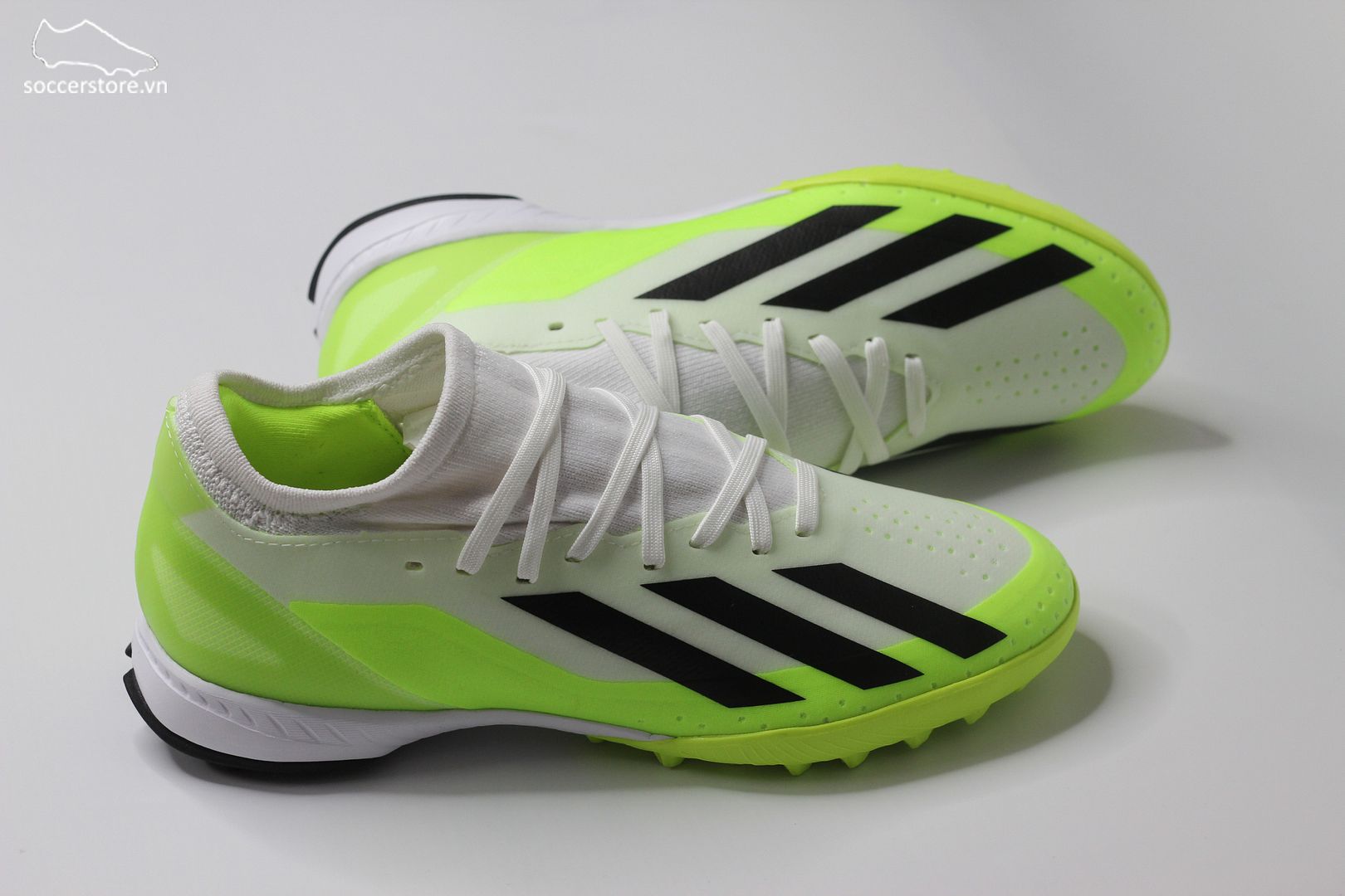 Adidas X Crazyfast .3 TF Crazyrush pack màu trắng pha xanh chuối ID9337