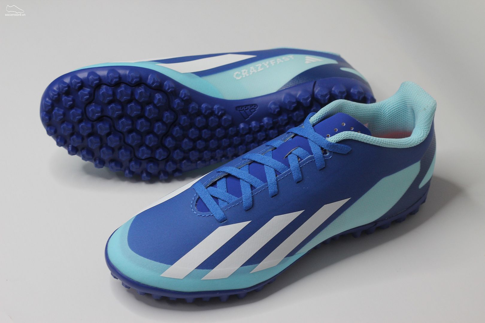 Adidas X Crazyfast .4 TF Marine Rush pack màu xanh trắng IE1576