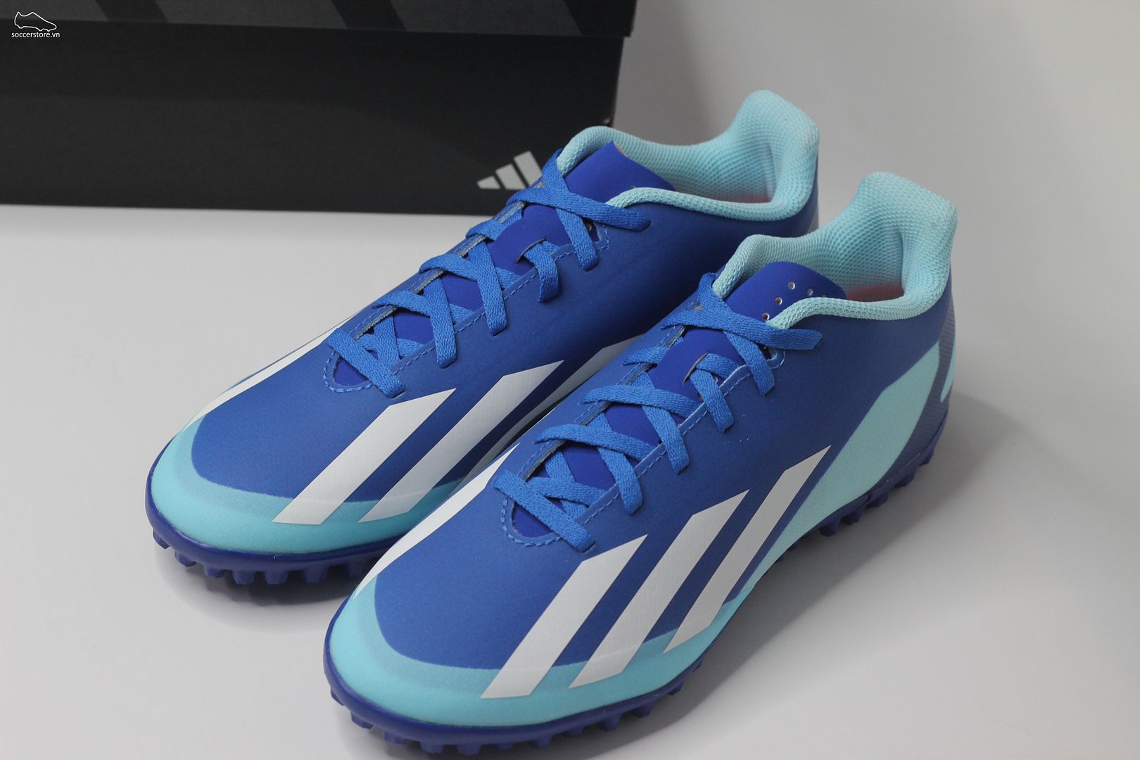 Adidas X Crazyfast .4 TF Marine Rush pack màu xanh trắng IE1576