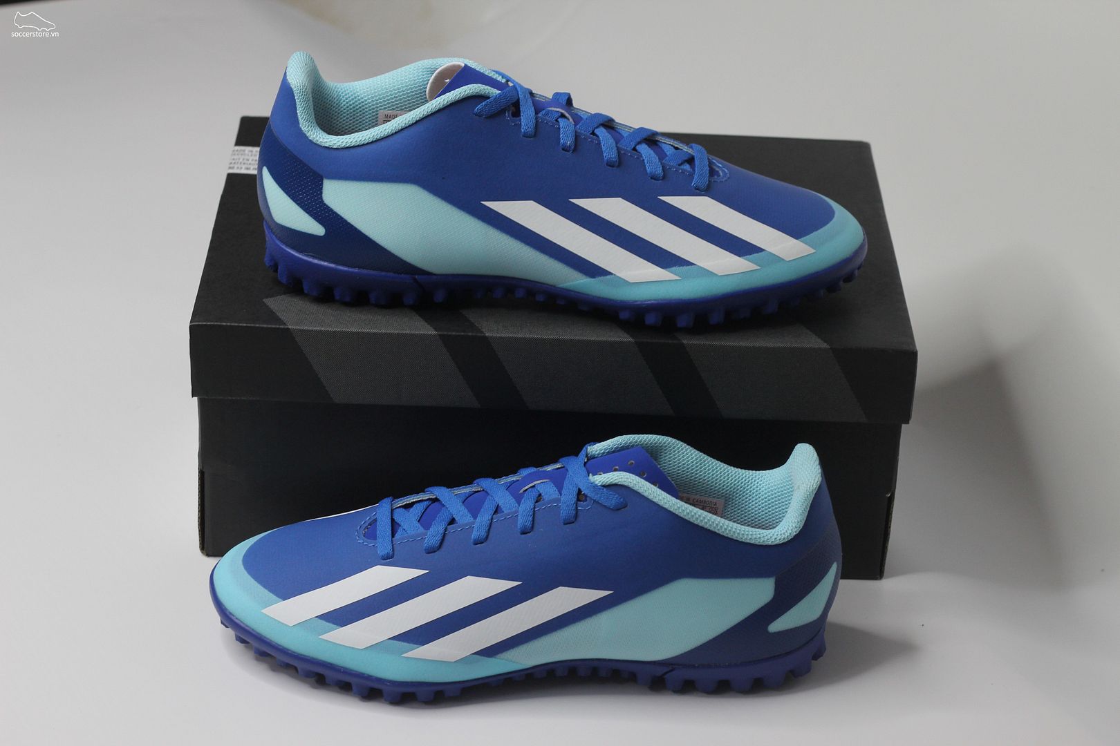 Adidas X Crazyfast .4 TF Marine Rush pack màu xanh trắng IE1576