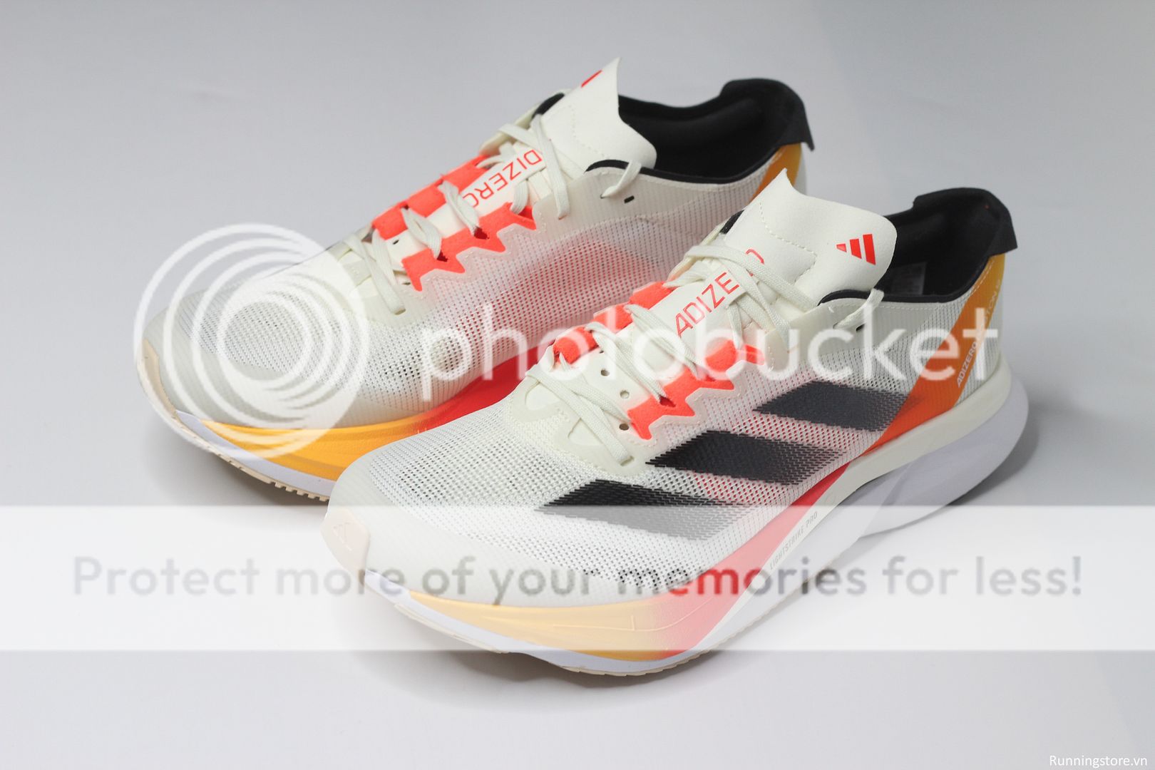 Adidas Adizero Boston 12- Ivory / Core Black / Solar Red IG3320