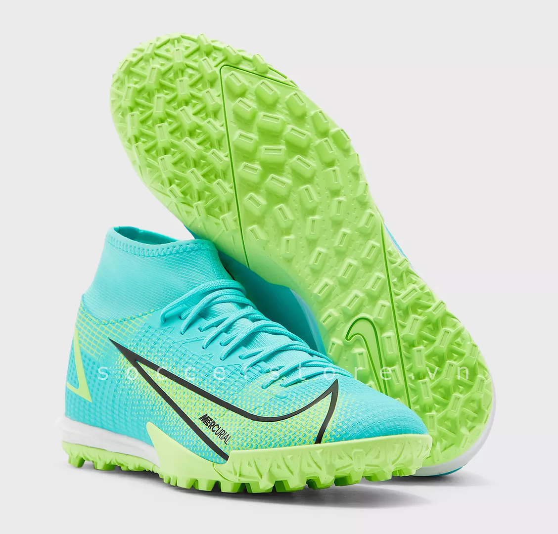 giày bóng đá Nike Mercurial Superfly 8 Academy TF Impulse pack- Dynamic Turquoise/ Lime Glow CV0953-403