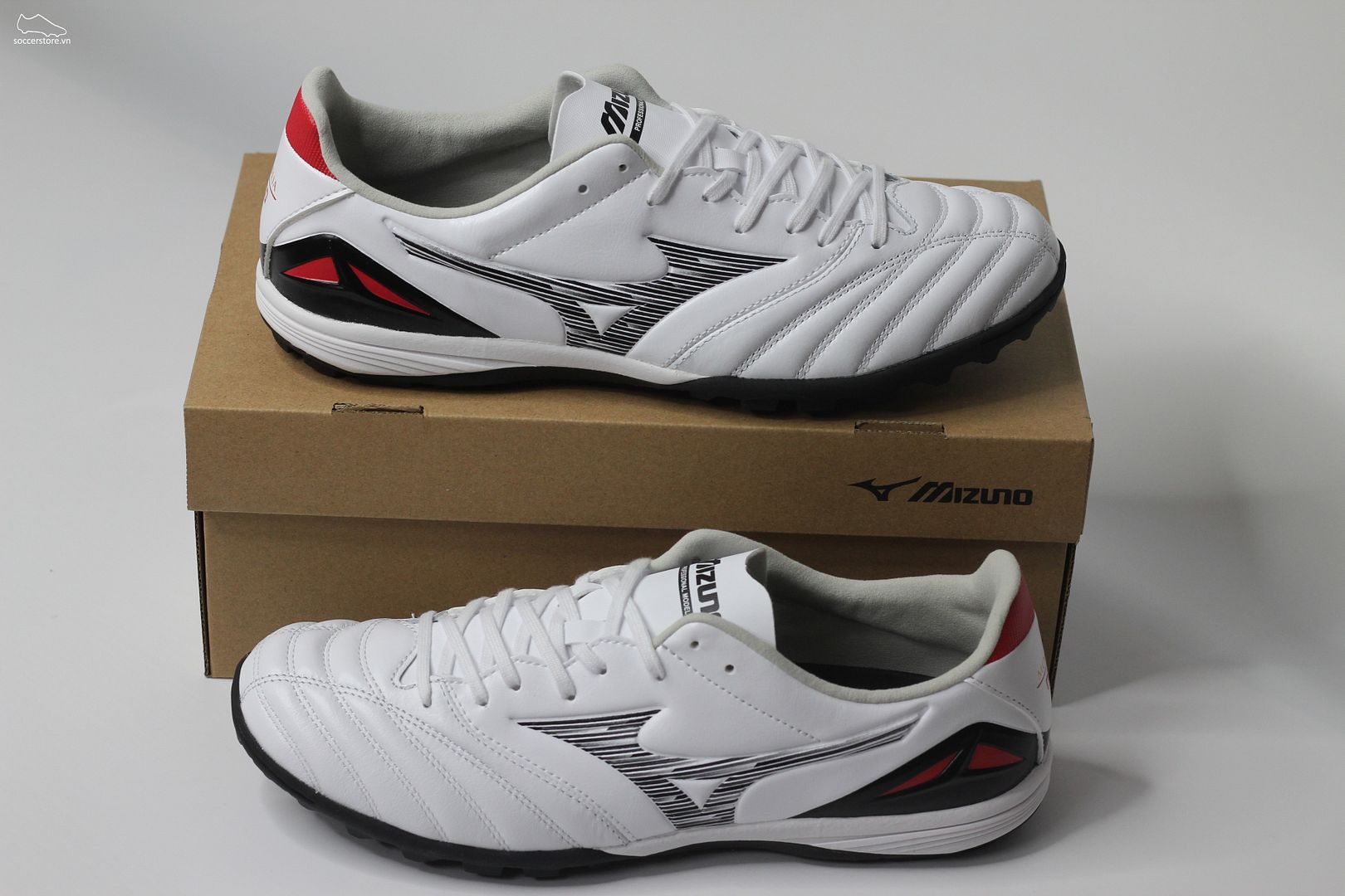 Giày bóng đá Mizuno Morelia Neo 4 Pro AS TF màu trắng P1GD233409