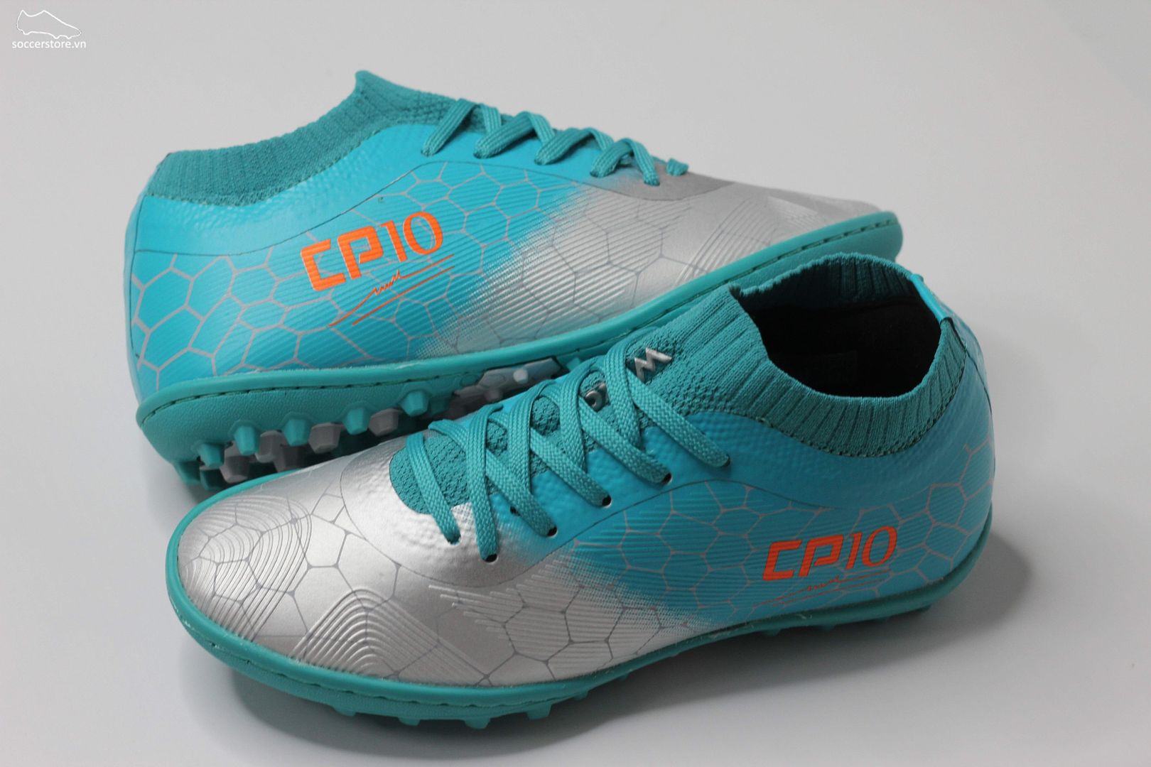 Giày bóng đá trẻ em Wika CP10 màu xanh bạc