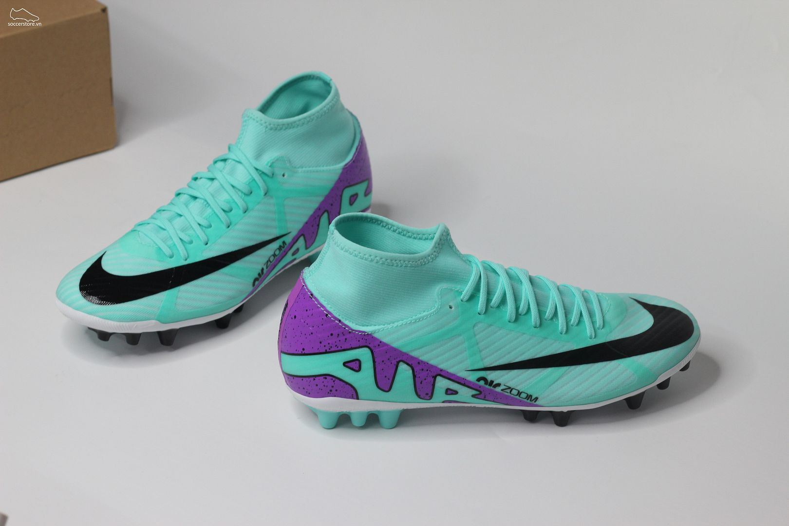 Nike Mercurial Superfly 9 Academy AG Air Zoom Peak Ready pack màu xanh mint DJ5622-300
