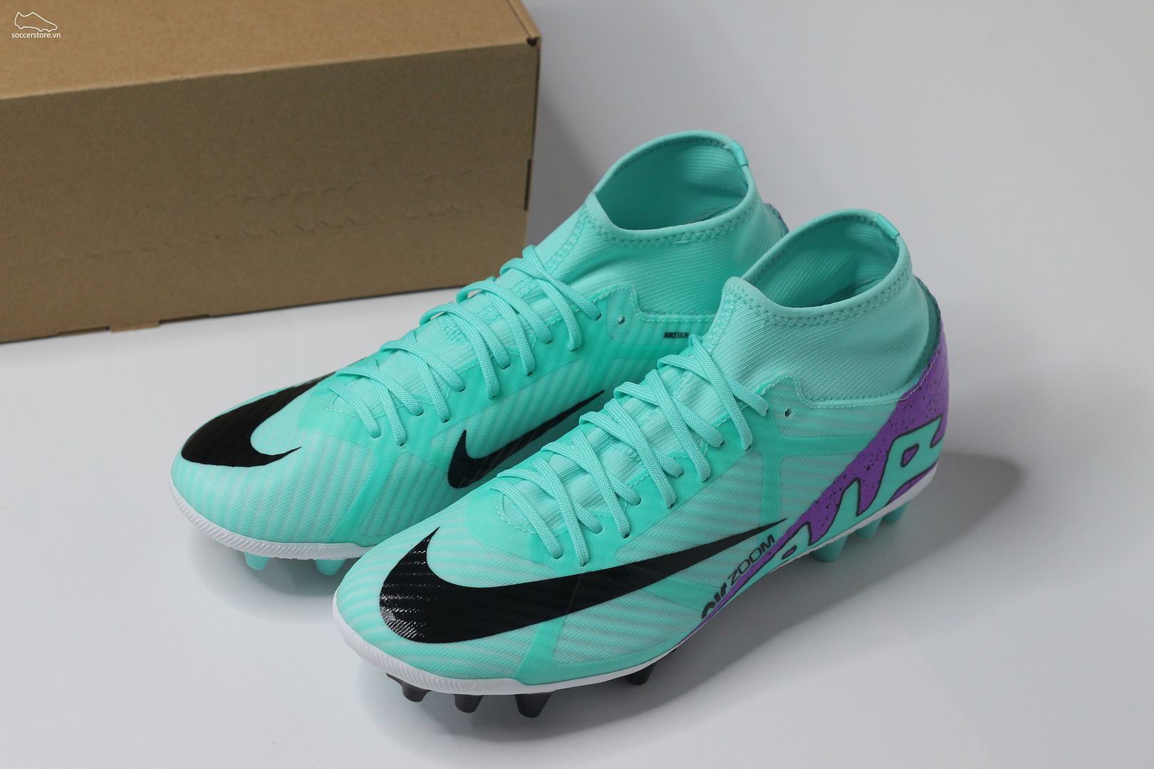 Nike Mercurial Superfly 9 Academy AG Air Zoom Peak Ready pack màu xanh mint DJ5622-300