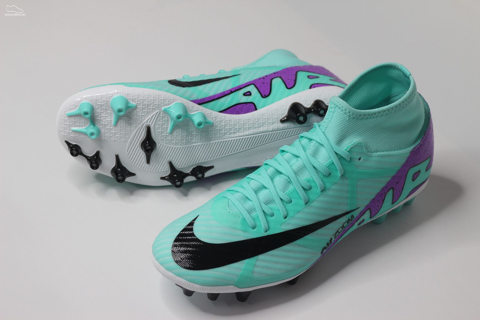 Nike Mercurial Superfly 9 Academy AG Air Zoom Peak Ready pack màu xanh mint DJ5622-300