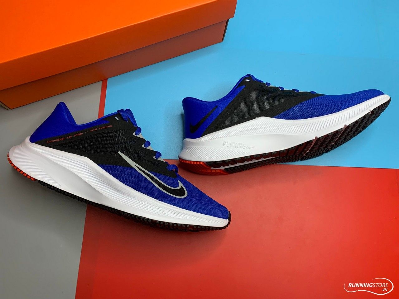 Giày Nike Quest 3 – Racer Blue/Lt Smoke Grey/Smoke – CD0230-400 màu xanh, đen