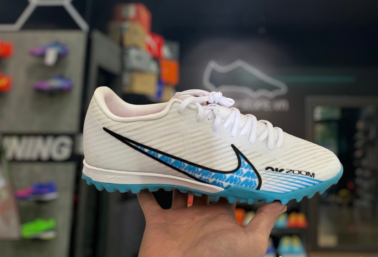 Nike Mercurial Vapor 15 Academy TF Air Zoom màu trắng xanh – DJ5635-146