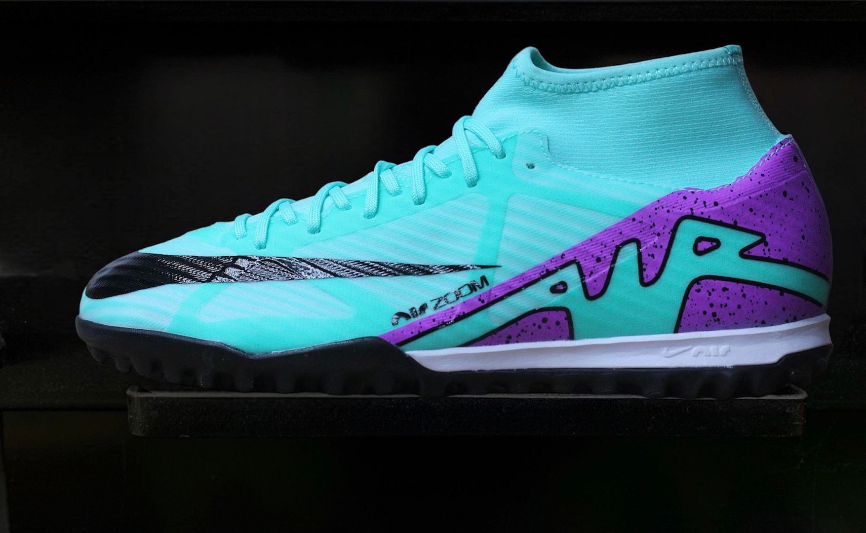 Nike Mercurial Superfly 9 TF Air Zoom màu xanh bạc hà Champions league pack - DJ5629-300