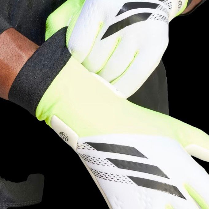 Găng tay thủ môn Adidas X League màu trắng xanh GK Gloves IA0838