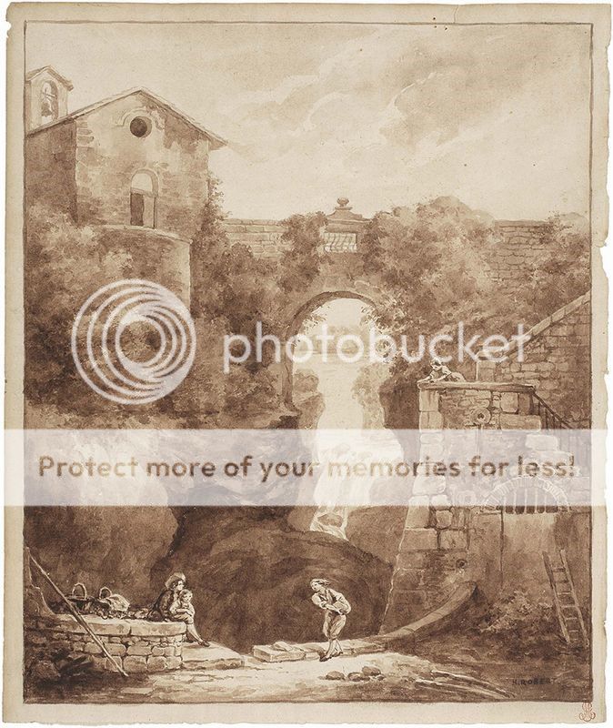 Huber Robert Tivoli La grande cascata 1776