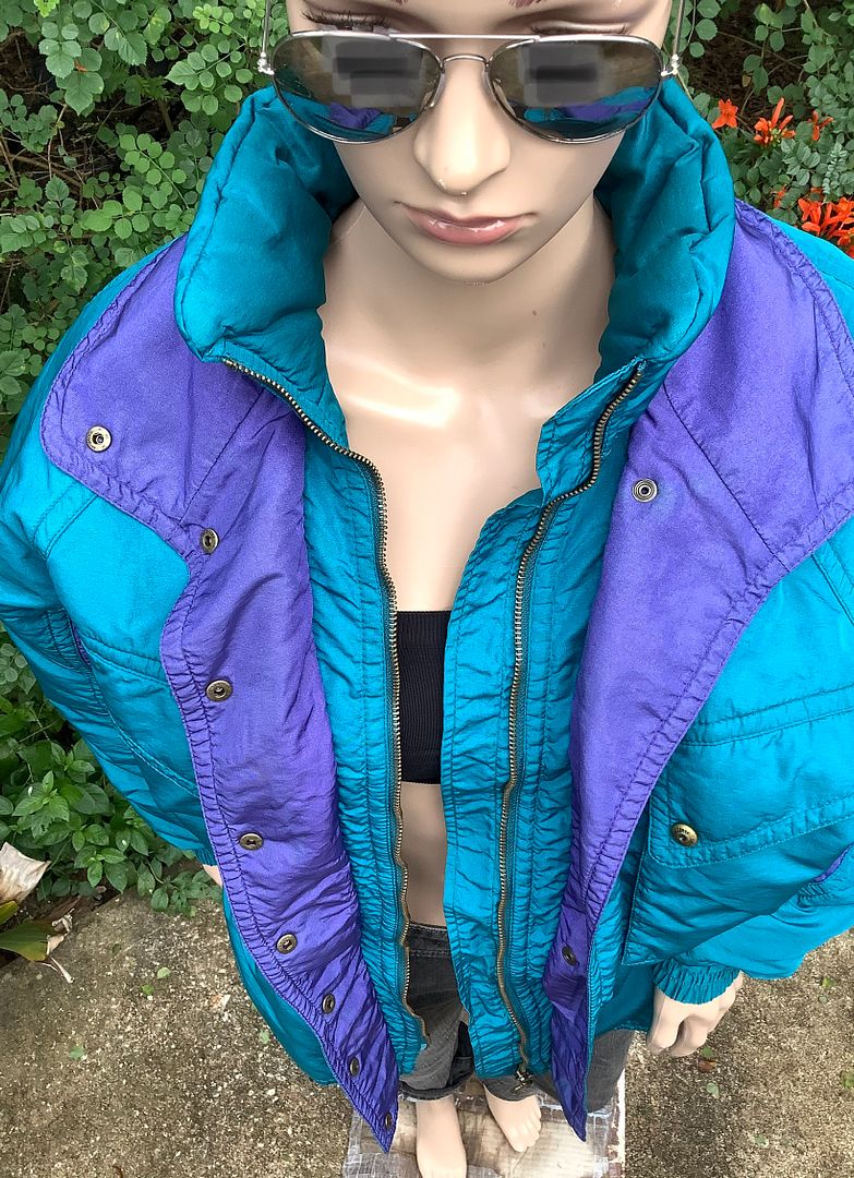 vintage 1980s DESCENTE 80s Turquoise Purple Winter Ski Snow vintage 1980s DESCENTE 80s Turquoise Purple Winter Ski Snow