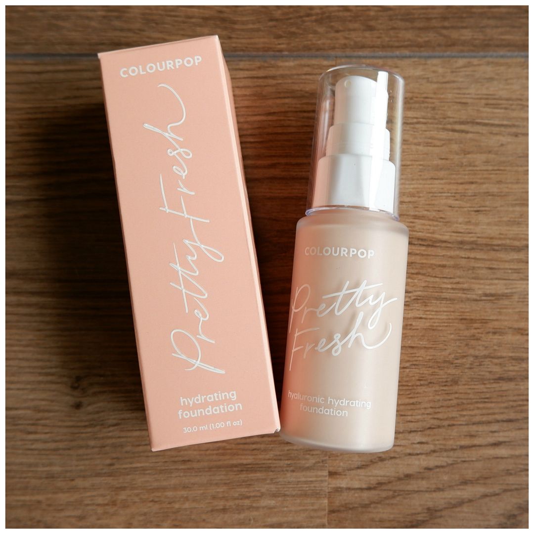 colourpop pretty fresh foundation review swatch fair skin fair 20N makeup look colourpop pretty fresh foundation review swatch fair skin fair 20N makeup look