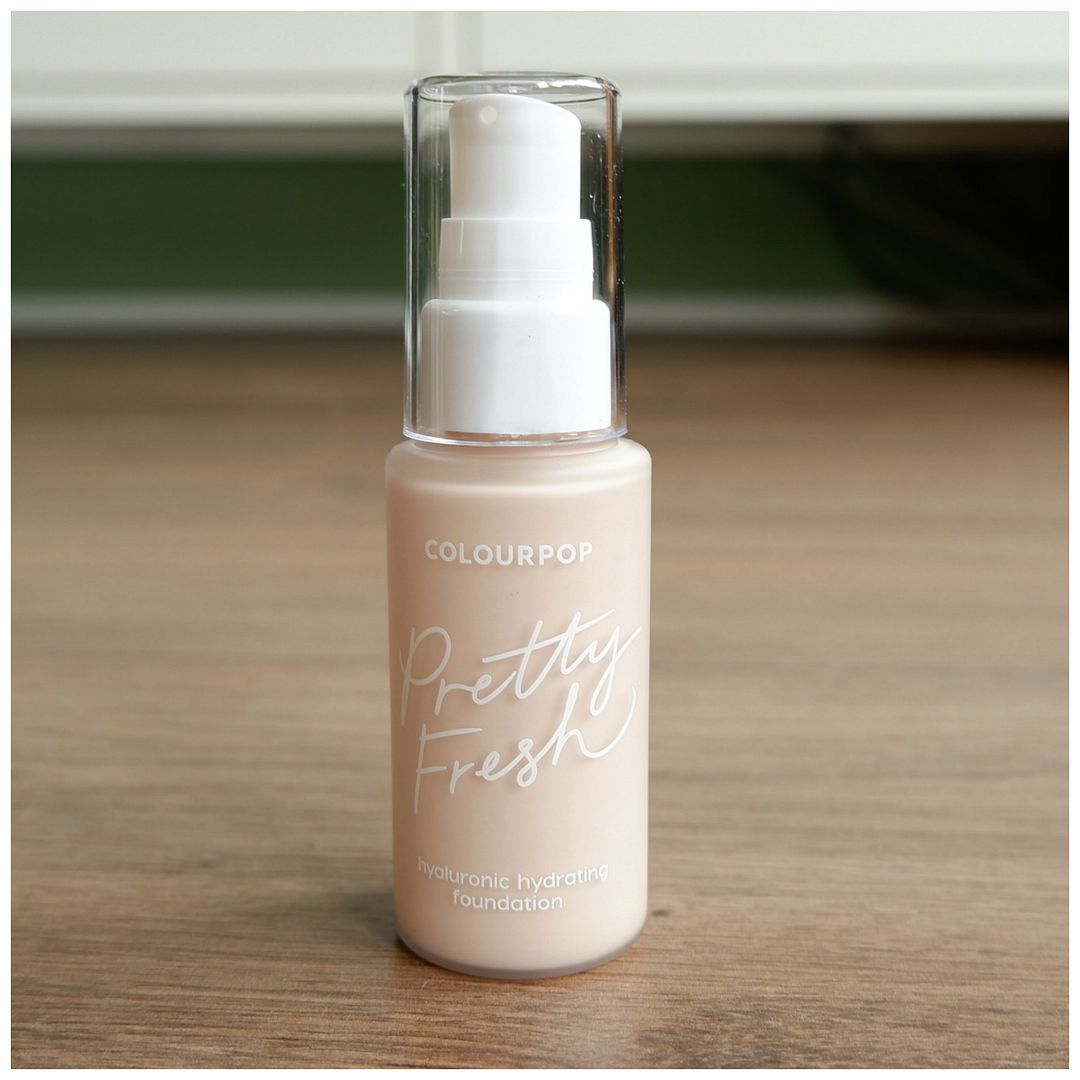 colourpop pretty fresh foundation review swatch fair skin fair 20N makeup look colourpop pretty fresh foundation review swatch fair skin fair 20N makeup look