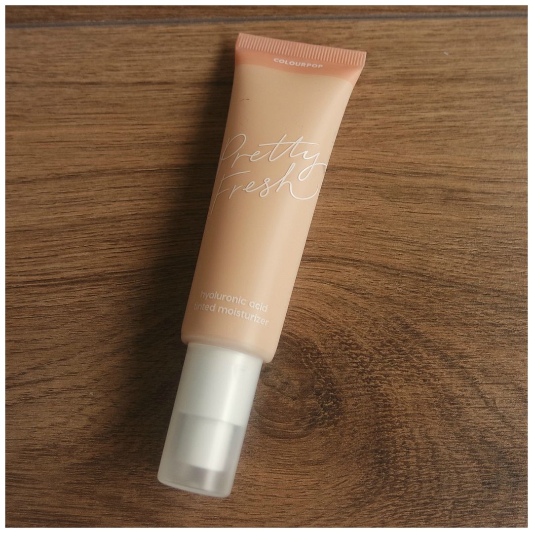 Colourpop pretty fresh foundation tinted moisturizer review swatch makeup application dry skin fair skin