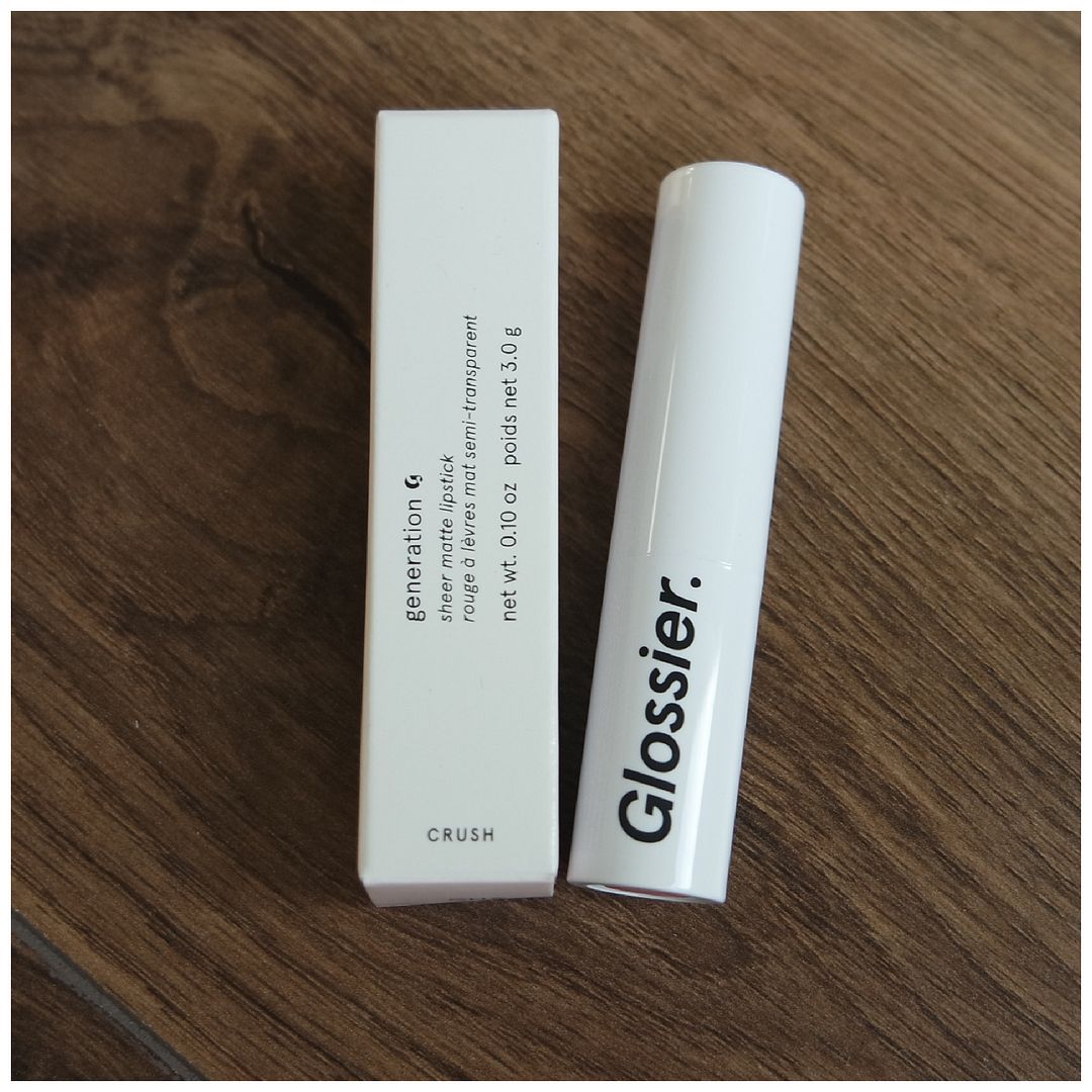 Glossier Generation G lipstick crush review swatch makeup look fair skin Glossier Generation G lipstick crush review swatch makeup look fair skin
