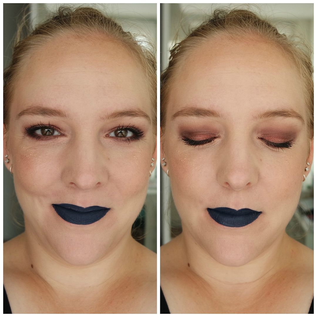 melt she's in parties stack eyeshadow palette review swatch make up look fair skin