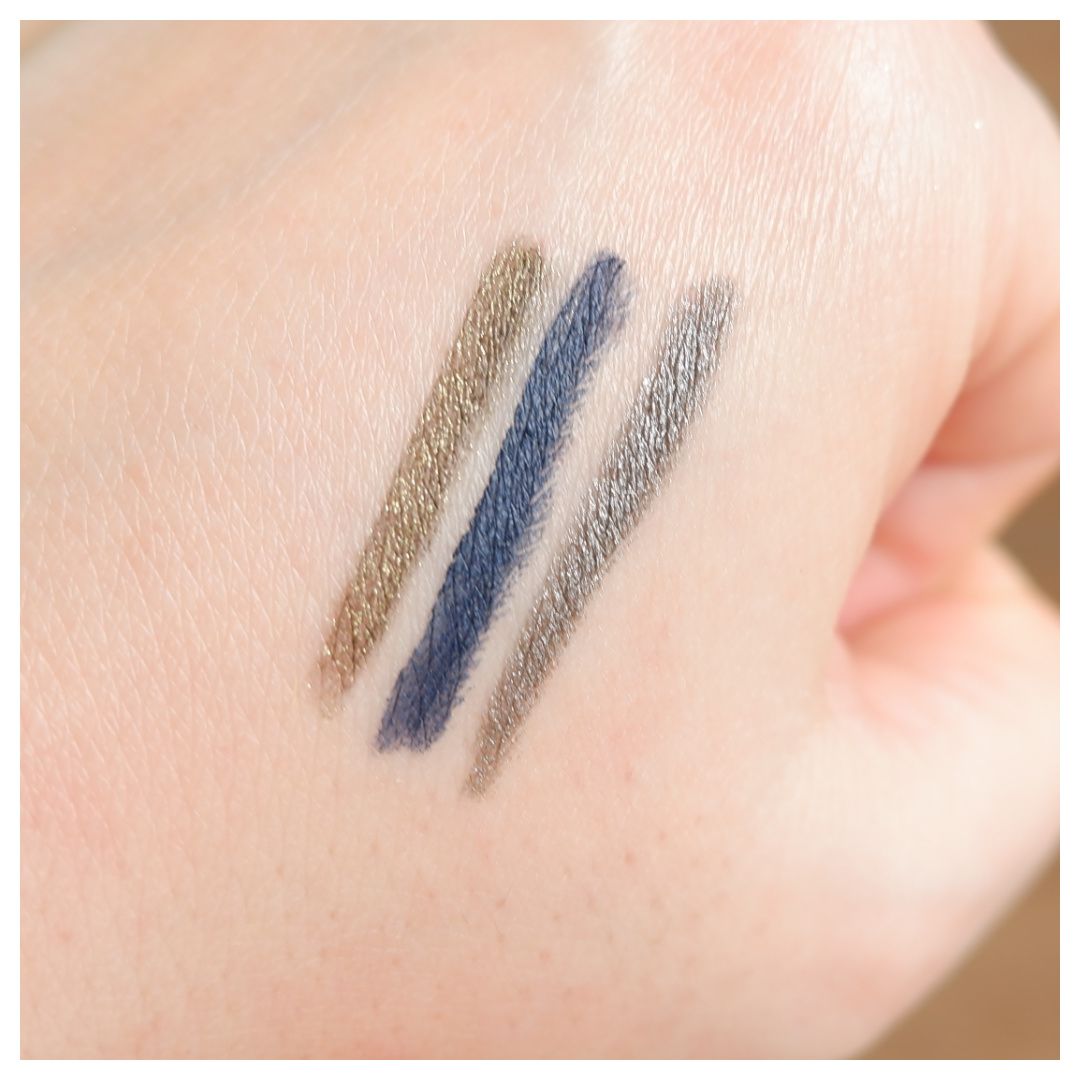 victoria beckham beauty satin kajal eyeliner review swatch makeup look application navy noir sequin green sea grey victoria beckham beauty satin kajal eyeliner review swatch makeup look application navy noir sequin green sea grey