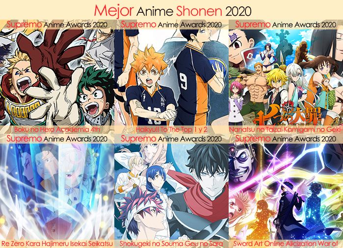 Final X Categorias Nominados a Mejor Anime Shonen 2020