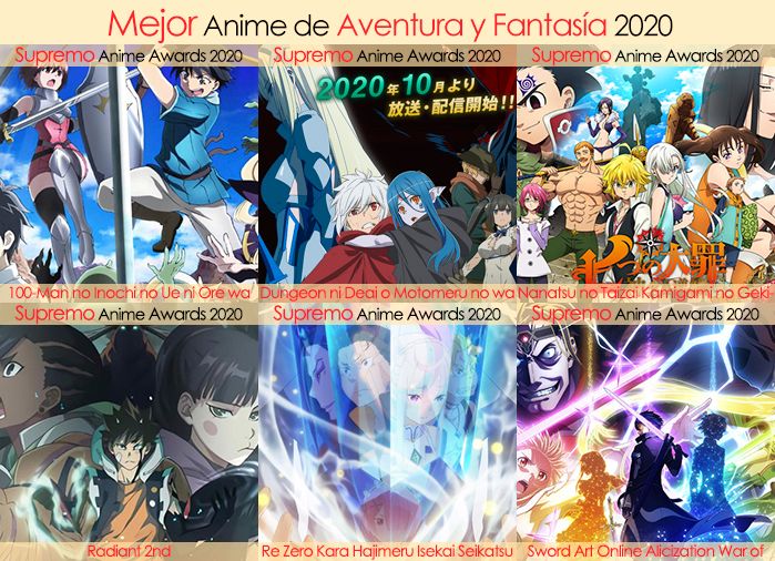 Final X Categorias Nominados a Mejor Anime de Aventura y Fantasía 2020