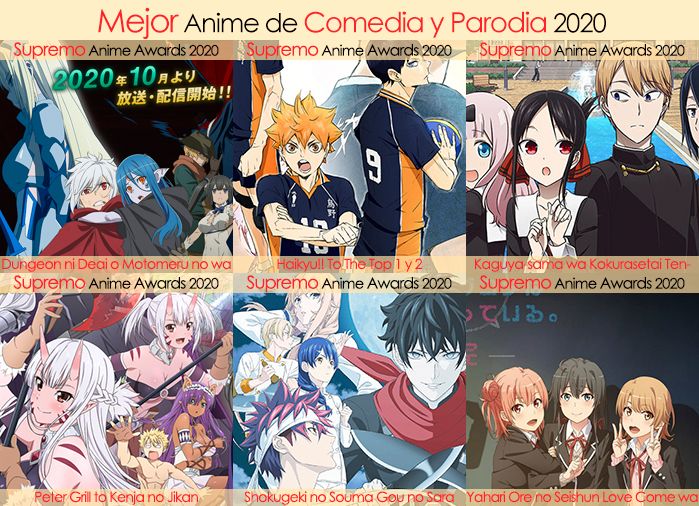 Final X Categorias Nominados a Mejor Anime de Comedia y Parodia 2020