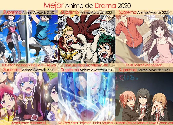 Final X Categorias Nominados a Mejor Anime de Drama 2020