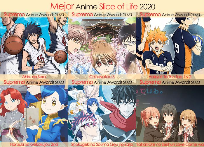 Final X Categorias Nominados a Mejor Anime Slice of Life 2020