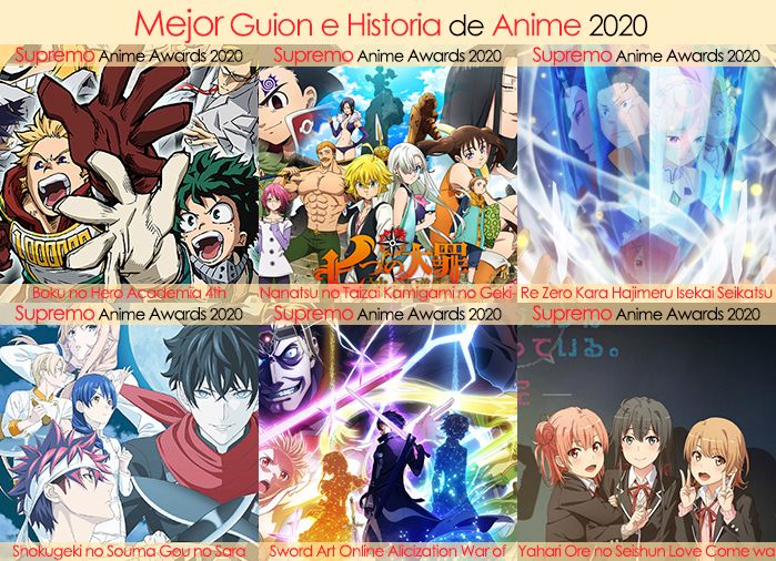 Final X Categorias Nominados a Mejor Guion e Historia de Anime 2020