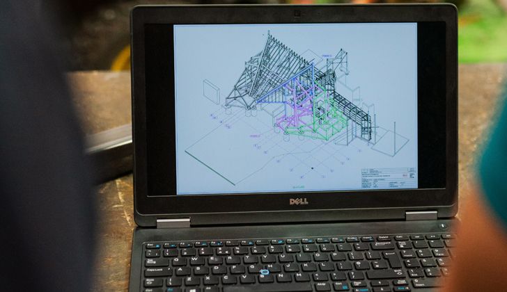 Simulacion de estructura en una laptop