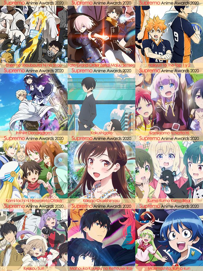Eliminatorias Nominados a Mejor Anime Shonen 2020