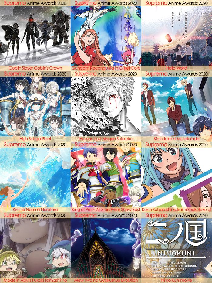 Eliminatorias Nominados a Mejor Película de Anime 2020