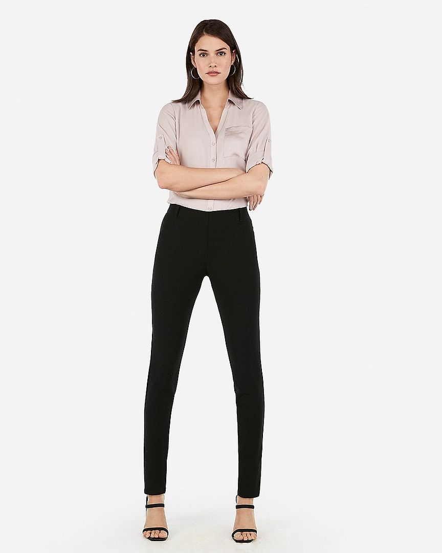 express skinny mid rise stretch pants