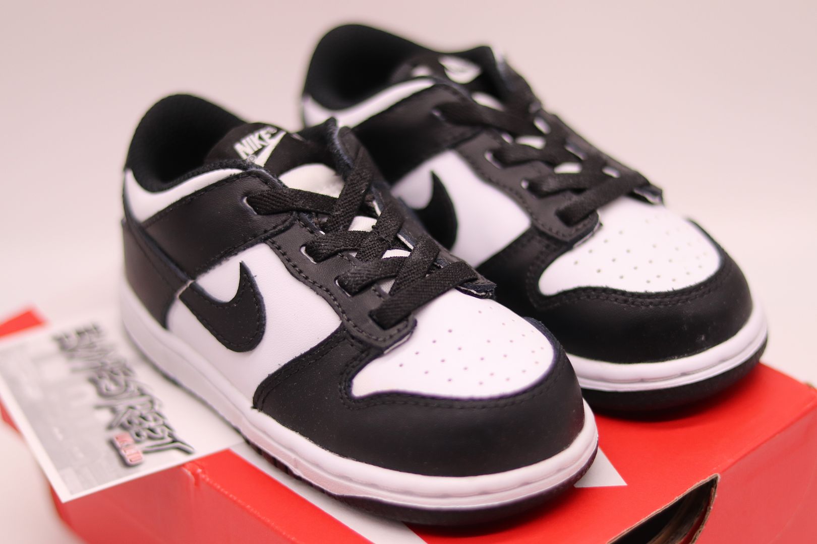Nike Dunk Low Panda Infant | Size UK7.5 US8 EU25 | Black White Kids Toddler | eBay