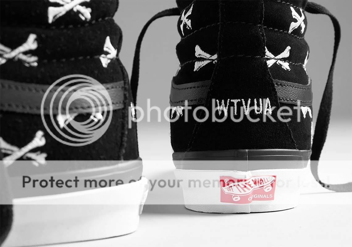 Vans WTaps SK8 Hi Black White Crossbones Quickstrike QS WTVUA 12