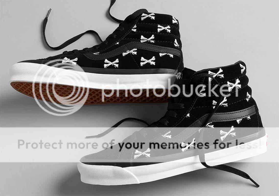 Vans WTaps SK8 Hi Black White Crossbones Quickstrike QS WTVUA 12